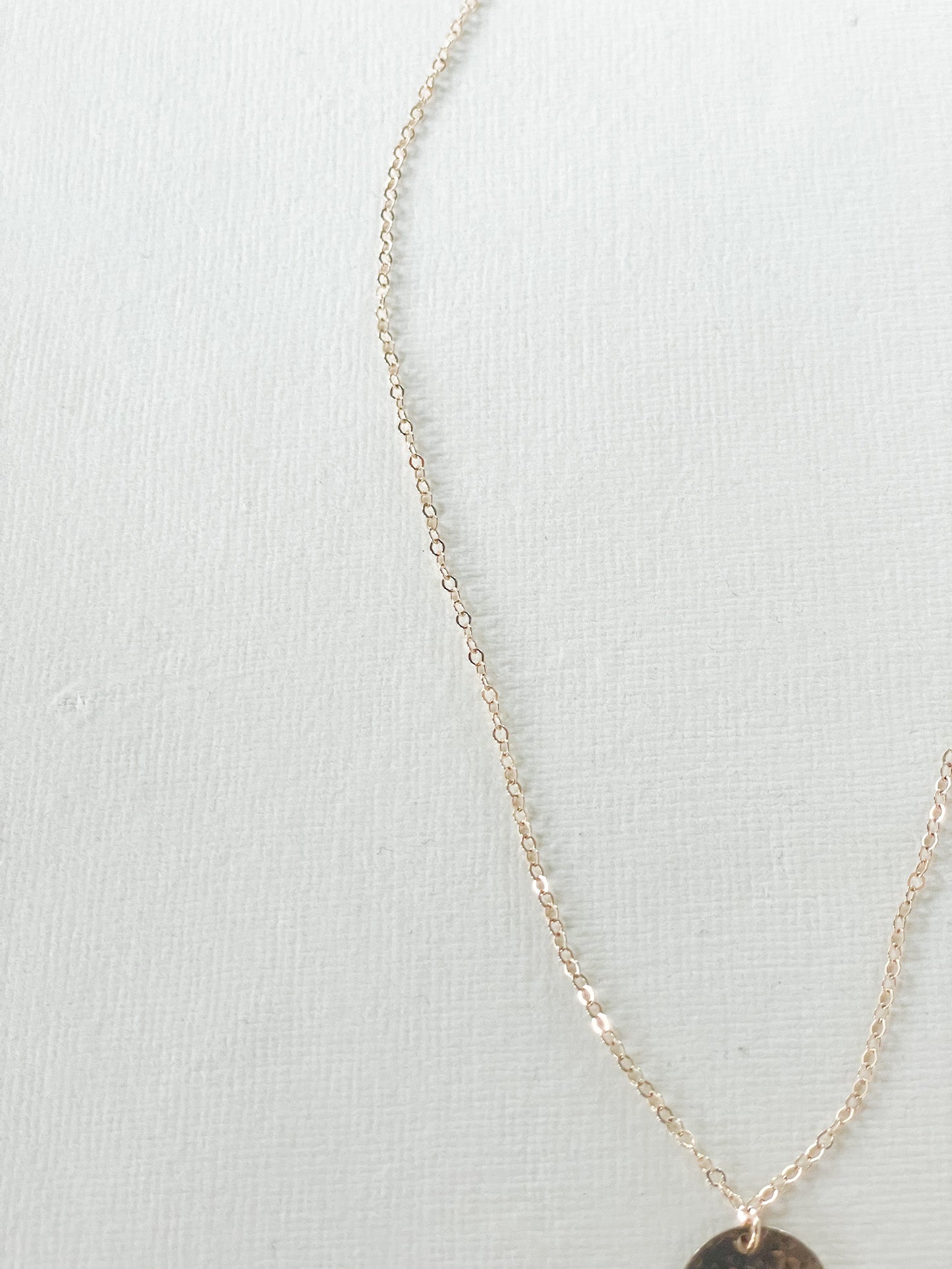 Single Hammered Circle Necklace