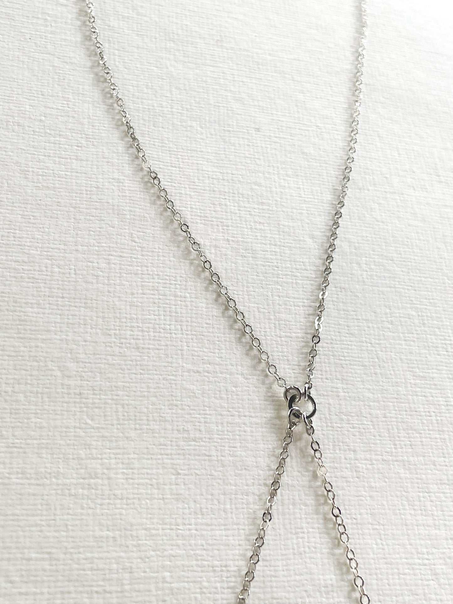 Sterling Silver Double Drop Lariat Necklace