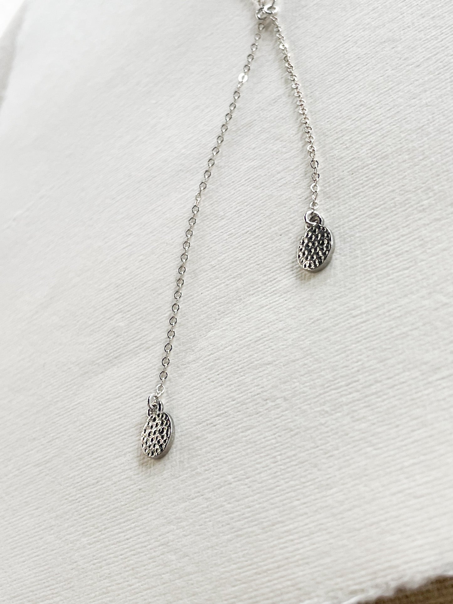 Sterling Silver Double Drop Lariat Necklace