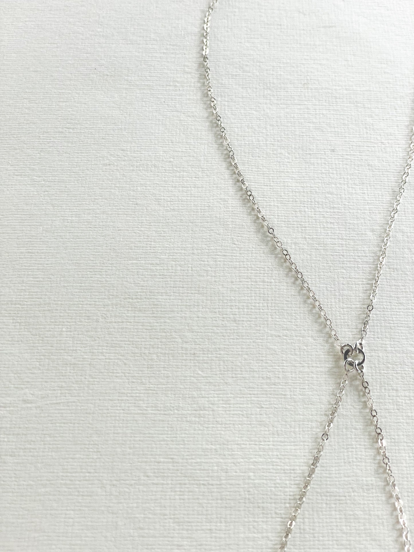 Sterling Silver Double Drop Lariat Necklace