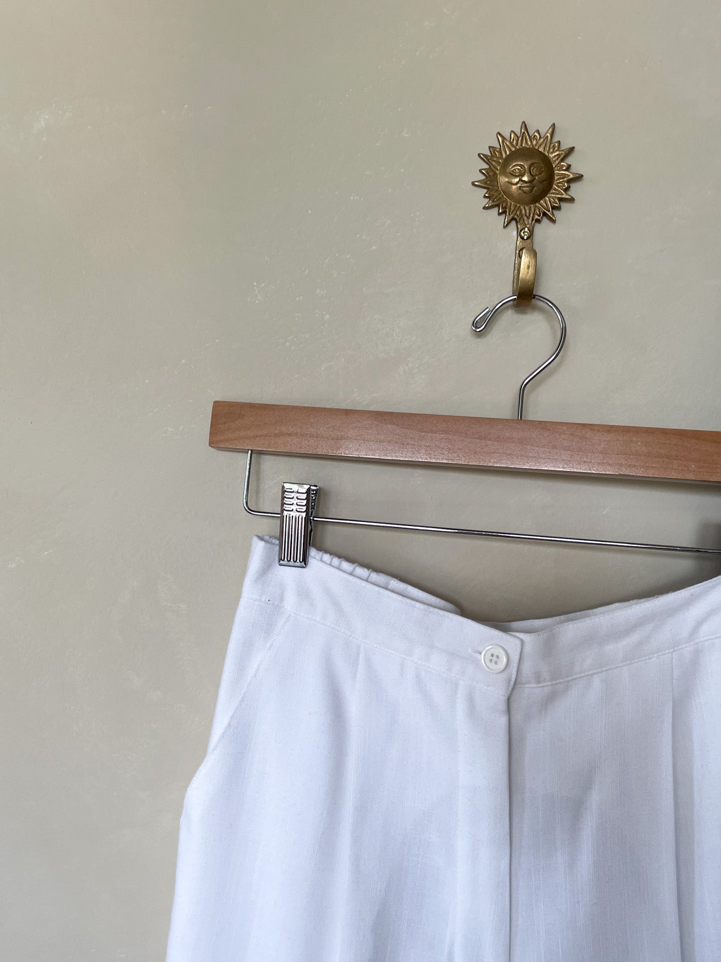 Vintage White High Waisted Trousers