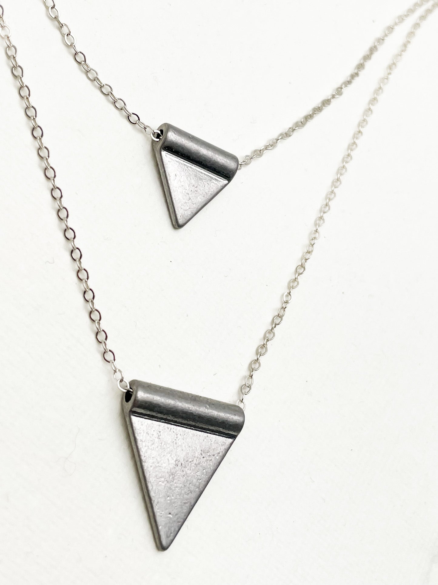 Double Triangle Necklace