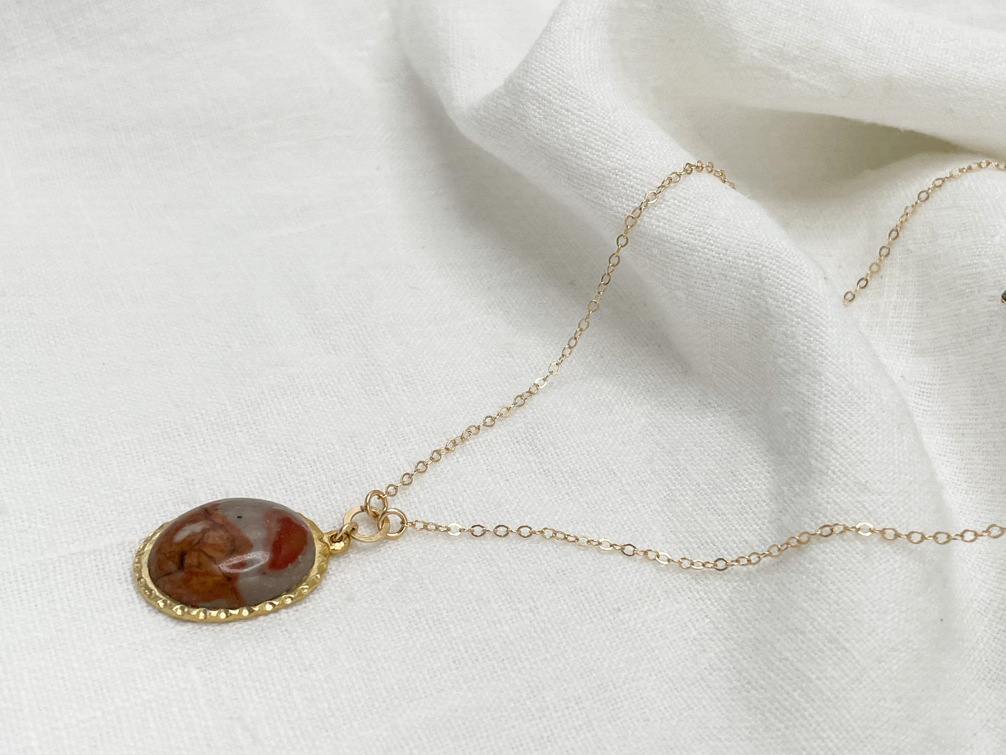 Single Red Jasper Pendant