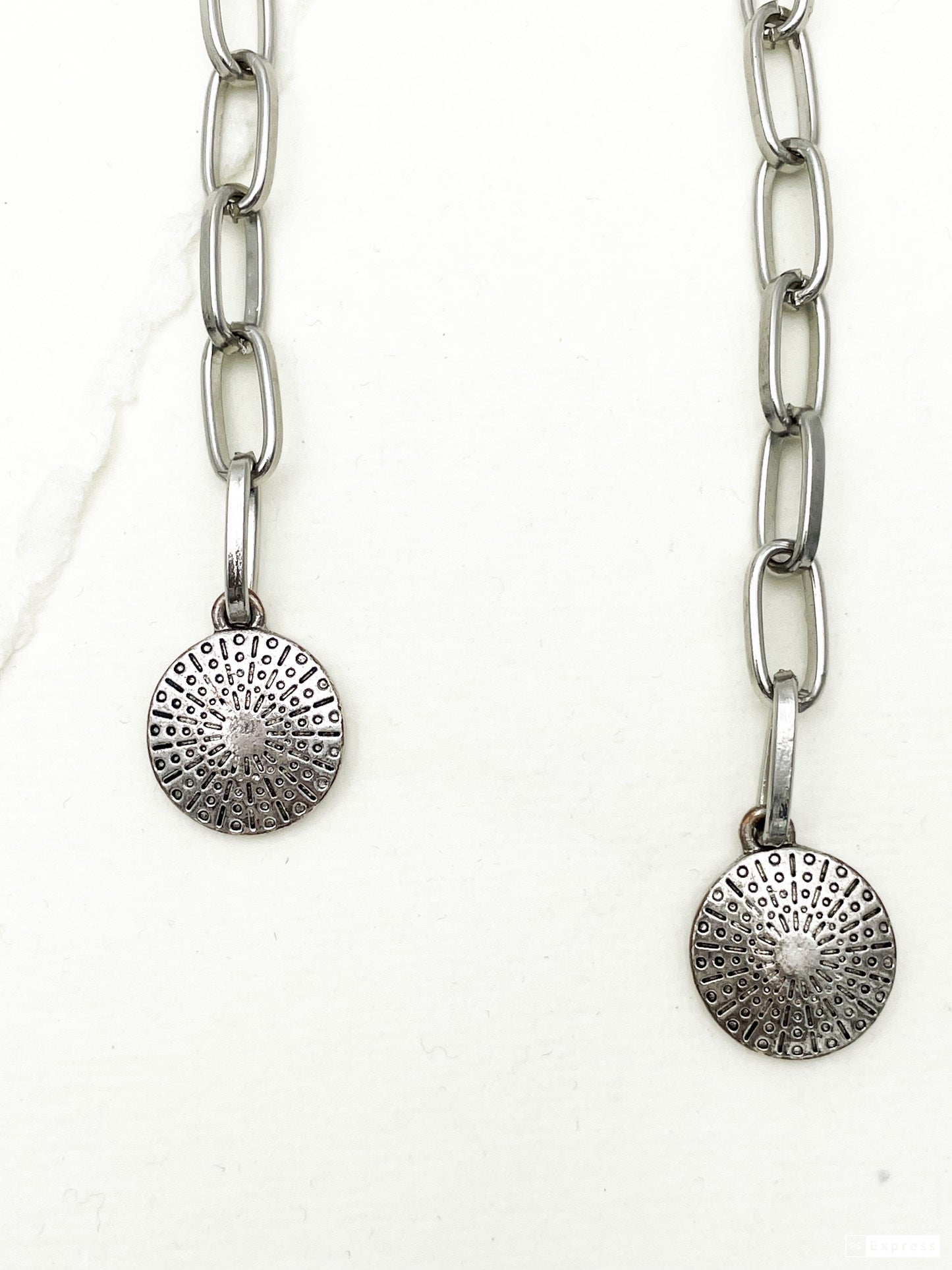 Silver Medallion Earrings