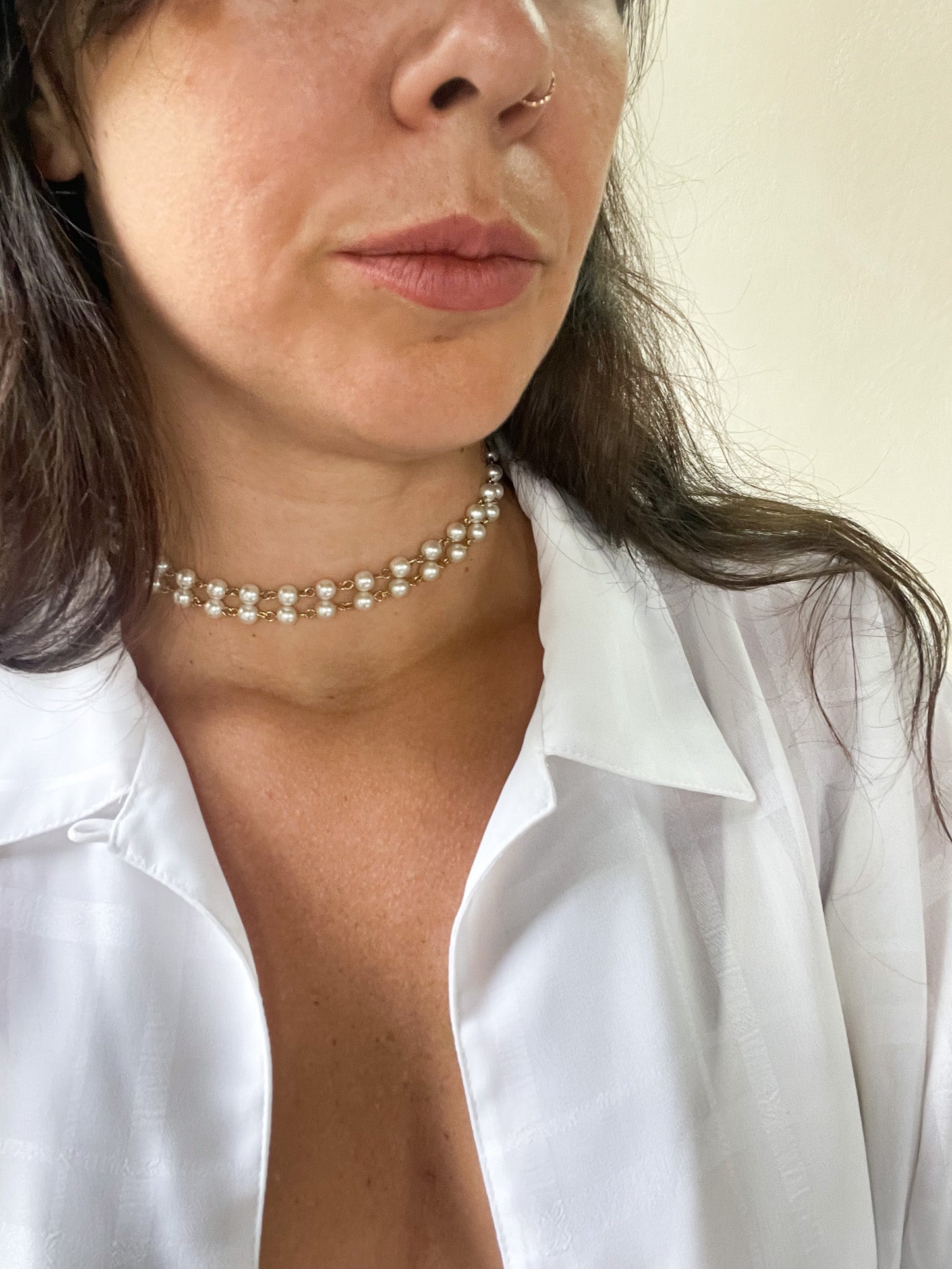 Double Pearl Choker