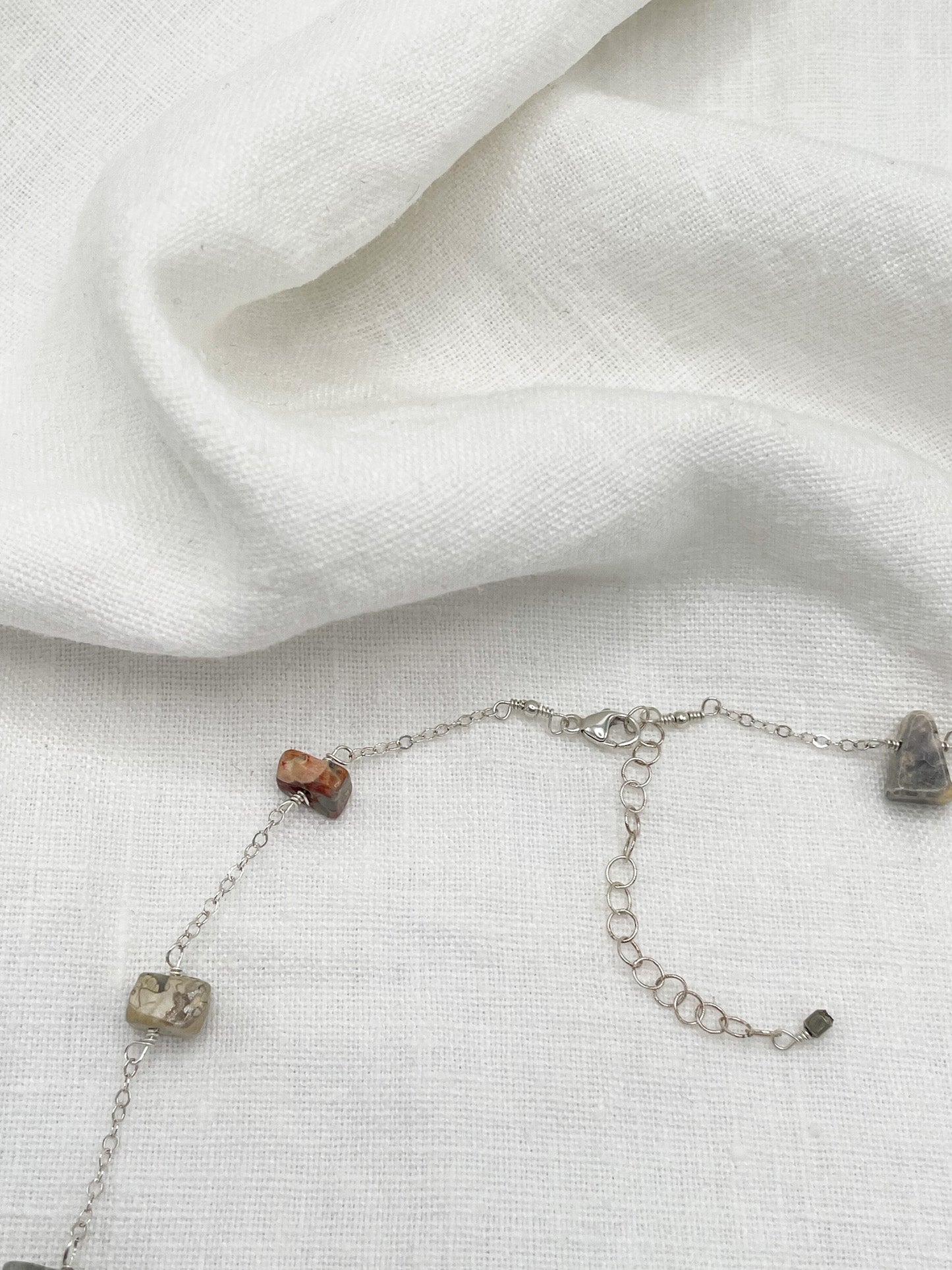 Jasper Chip Eternity Necklace