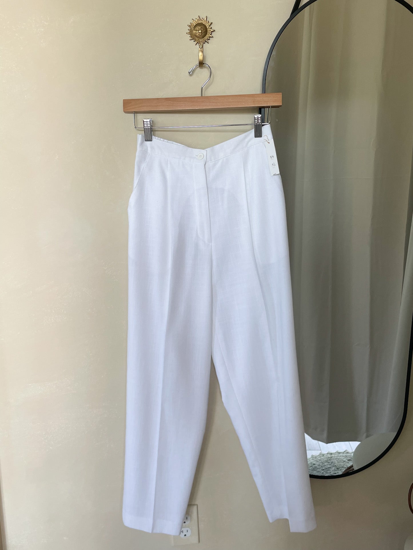 Vintage White High Waisted Trousers