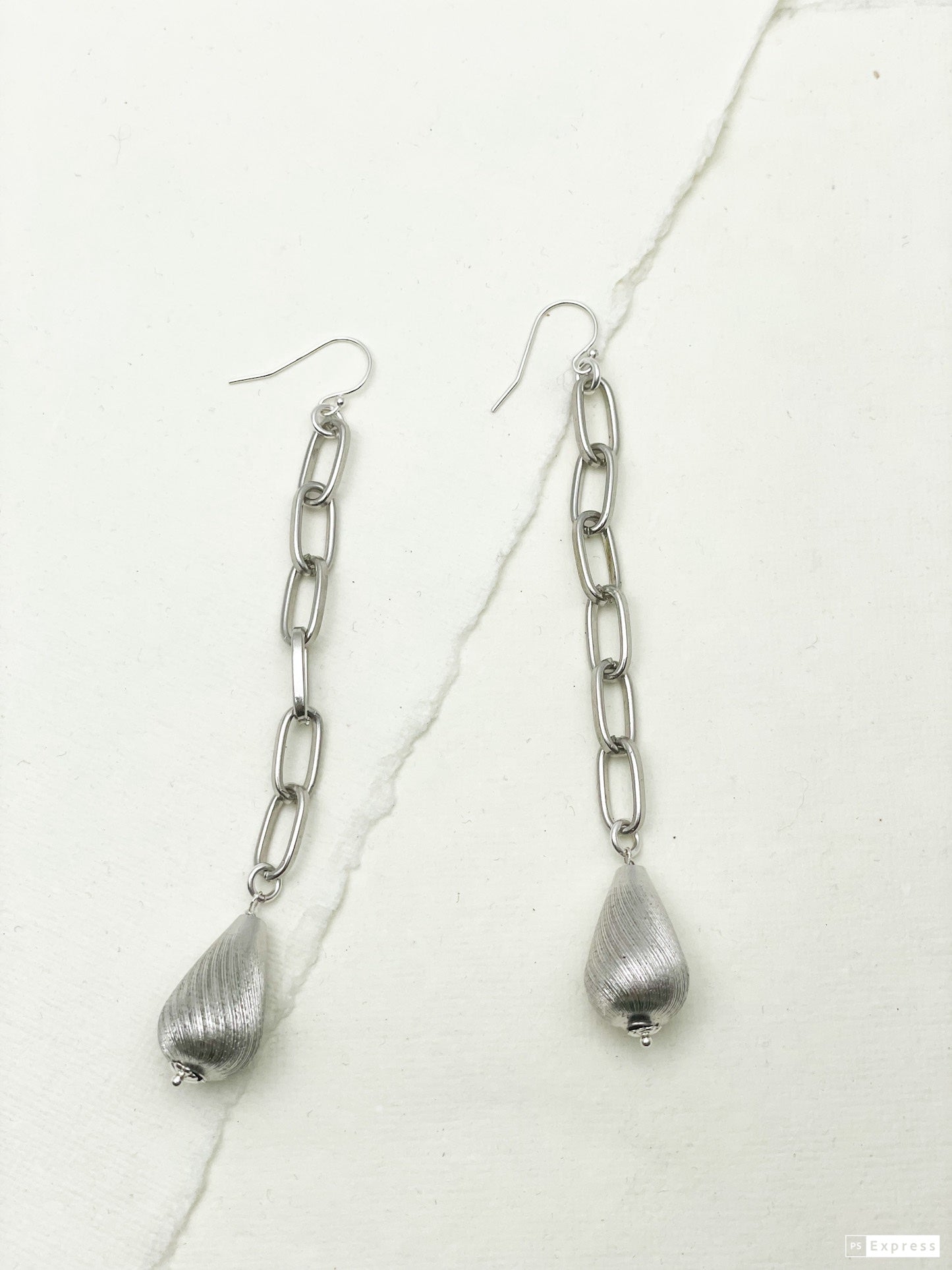 Drop Chain and Teardrop Earrings