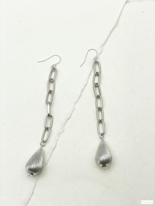 Drop Chain and Teardrop Earrings