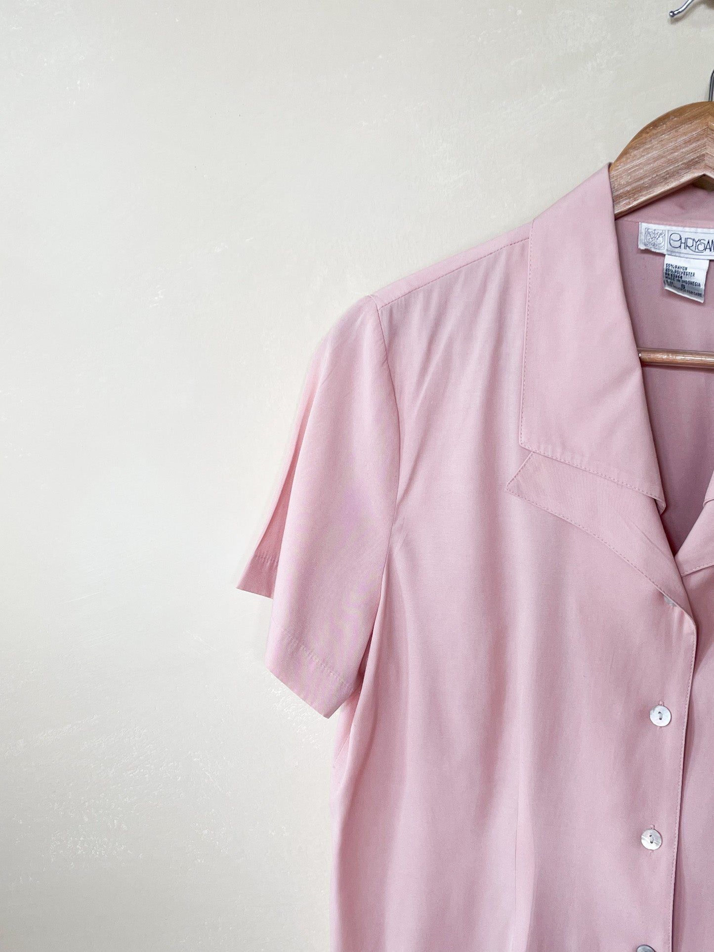 Vintage 70s Pink Blouse