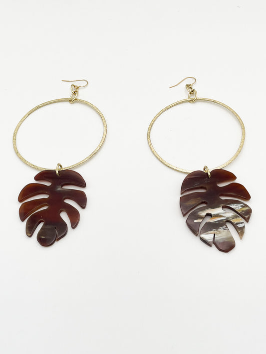 Statement Monstera Earrings