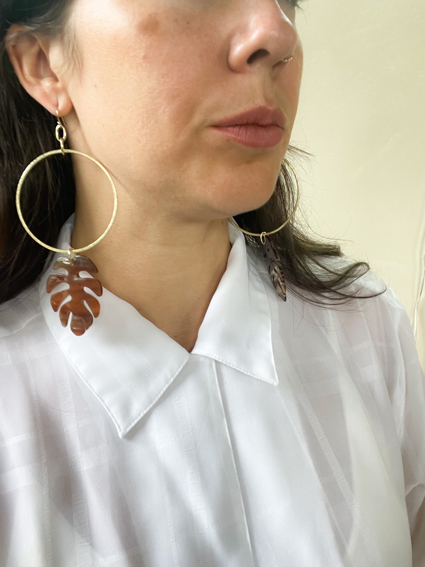 Statement Monstera Earrings