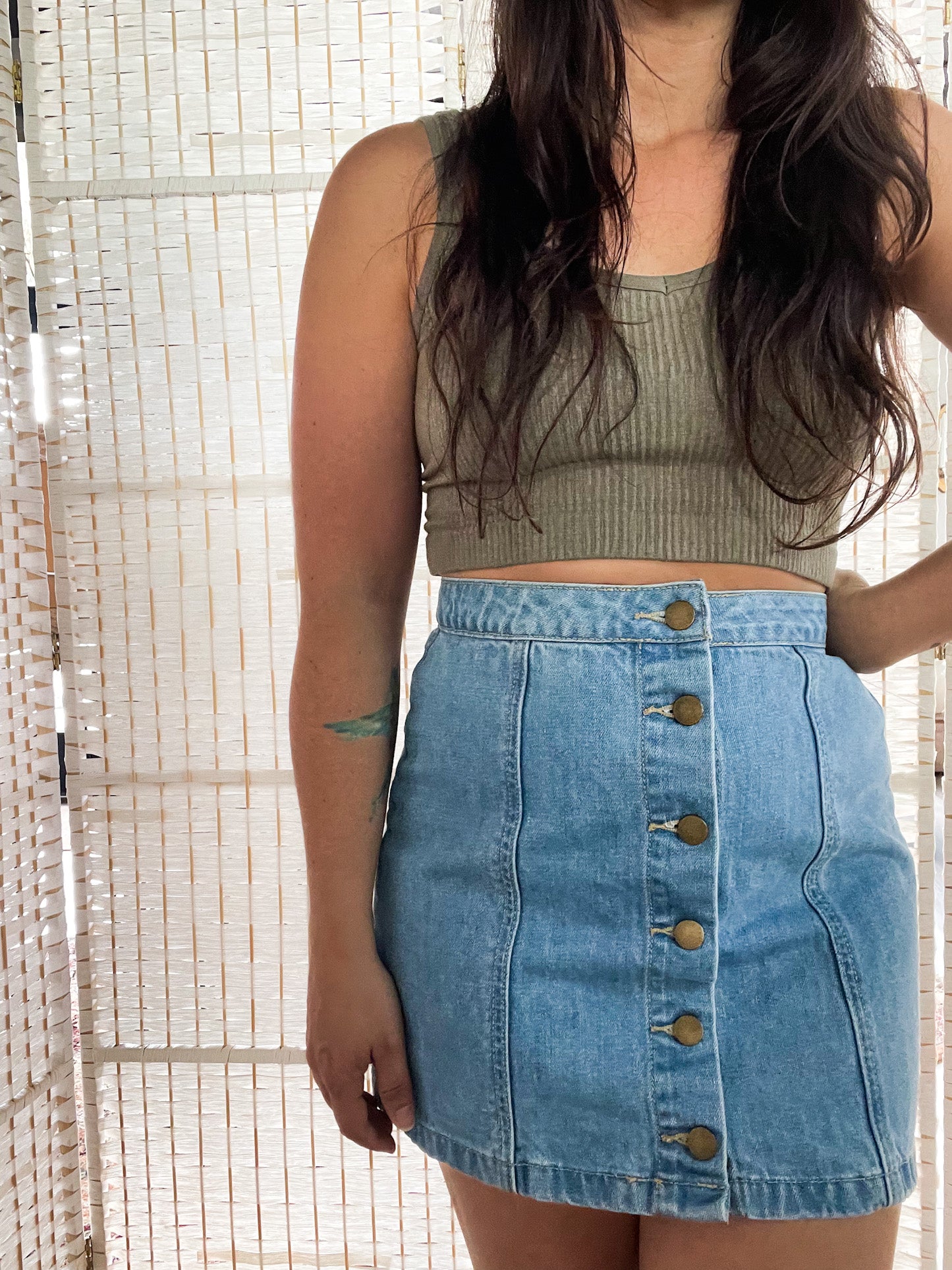 Denim Mini Skirt