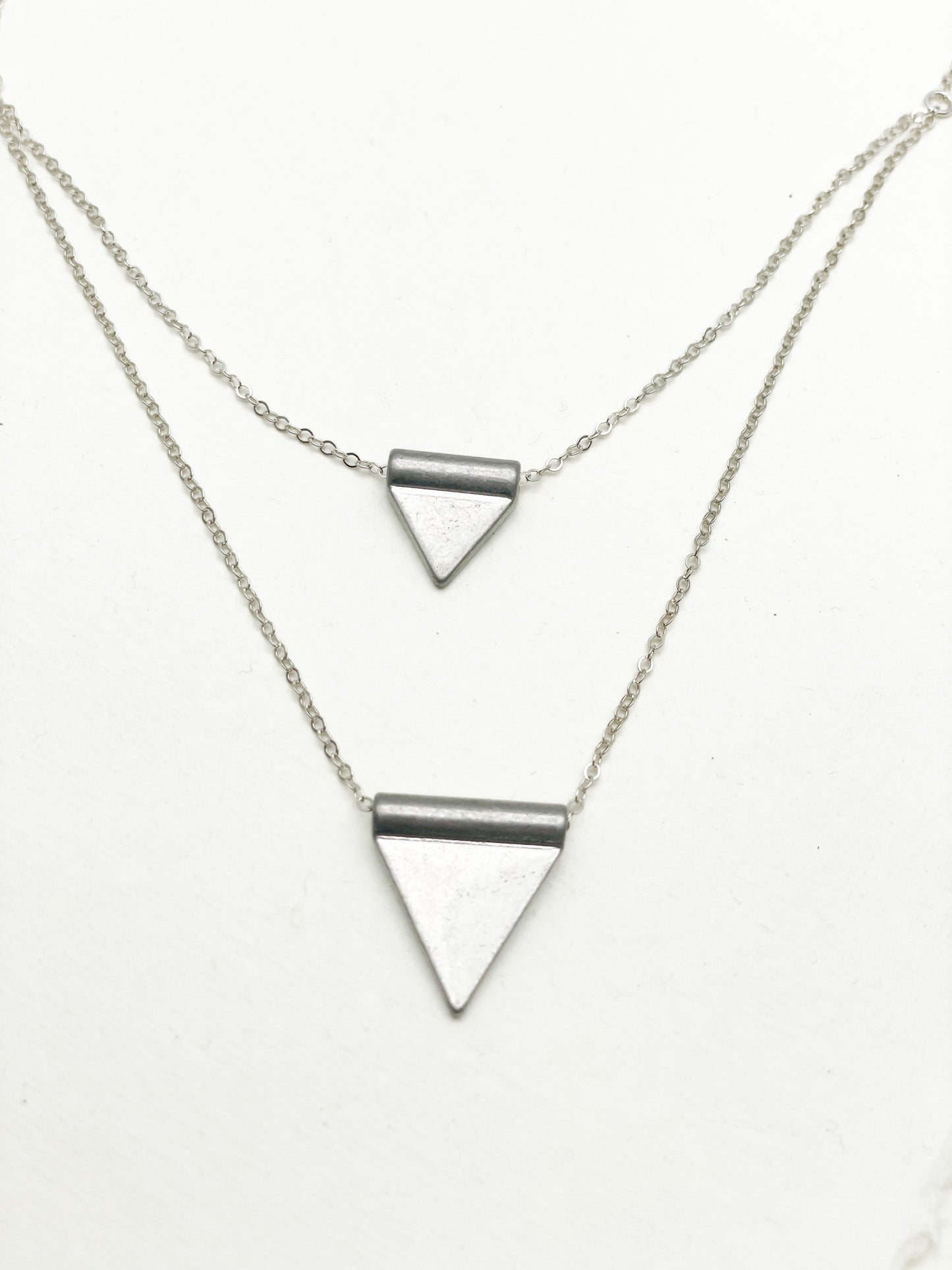 Double Triangle Necklace