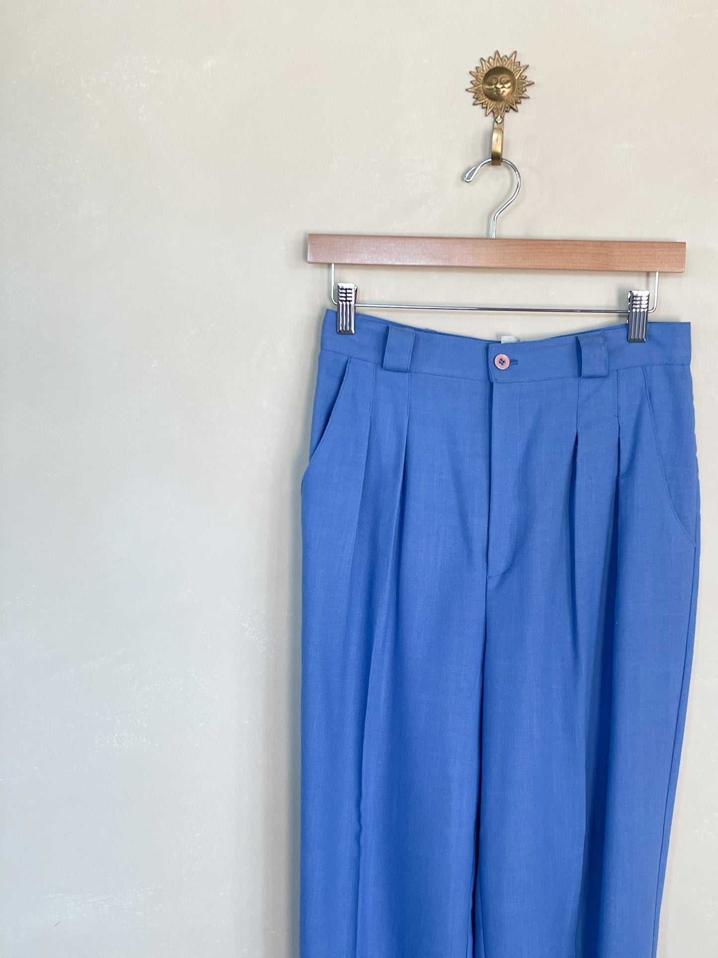 Vintage Blue  High WaistedTrousers