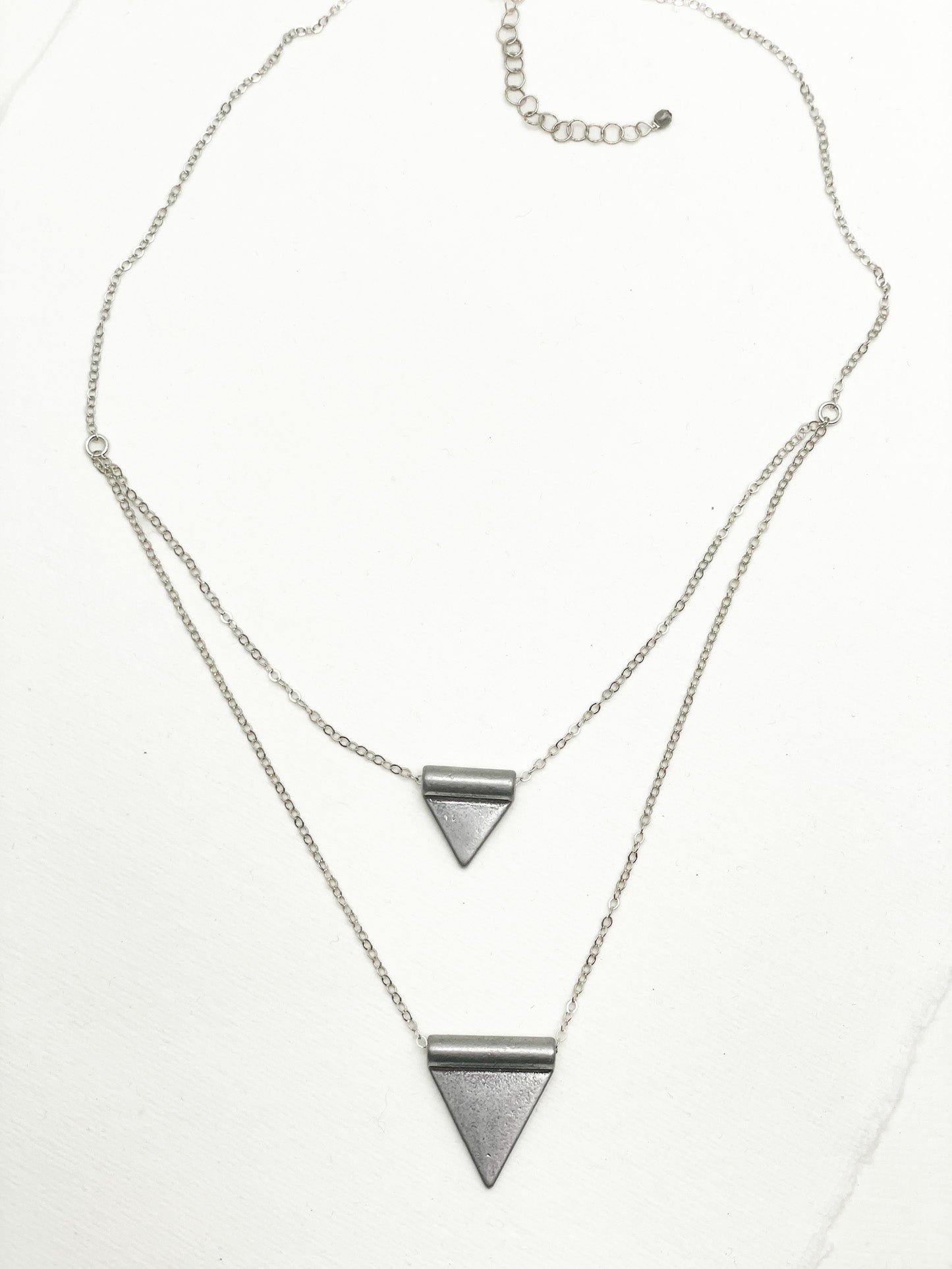 Double Triangle Necklace