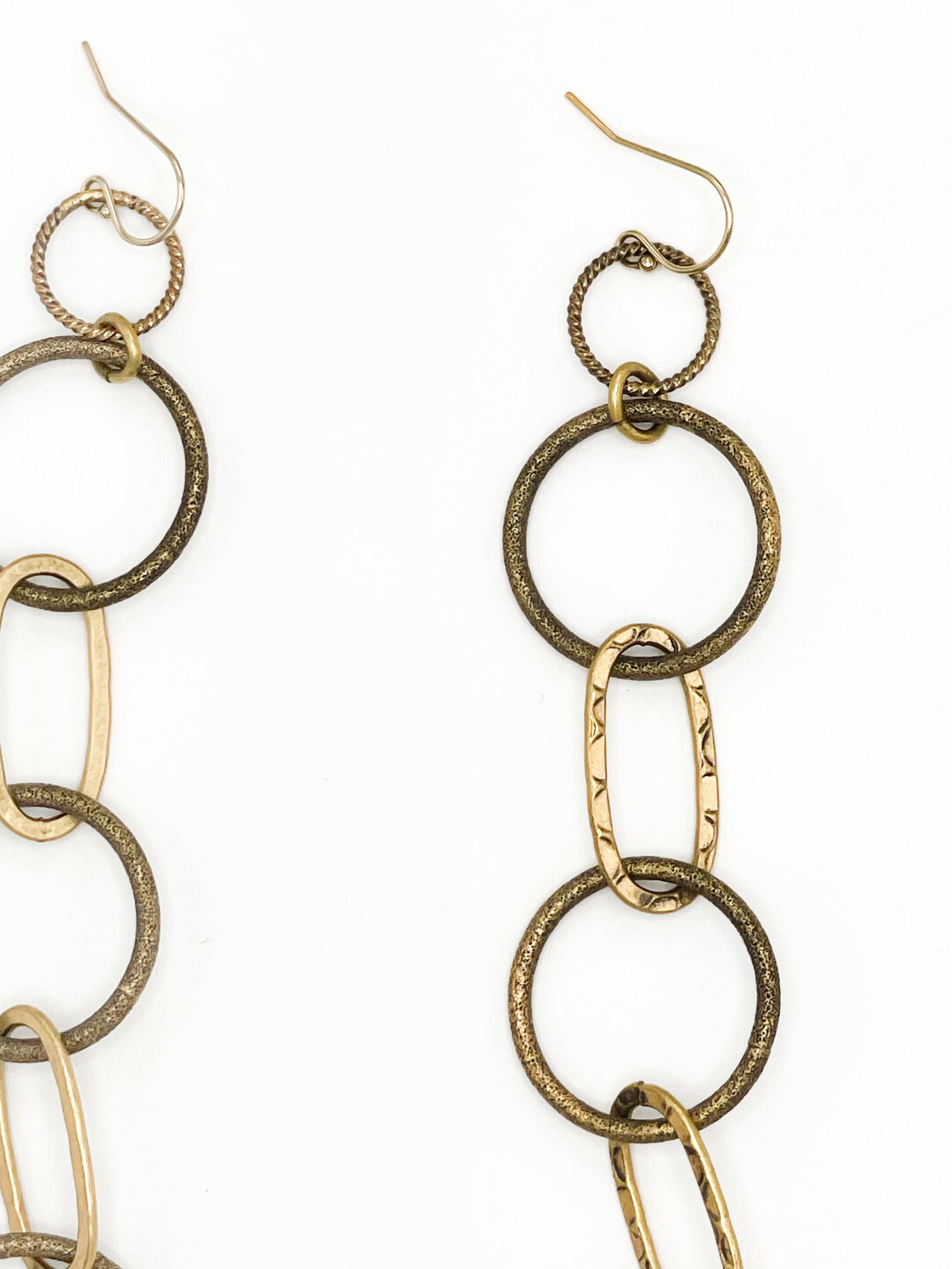 Two-Toned Chain Link Earrings