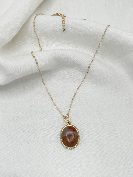 Single Red Jasper Pendant