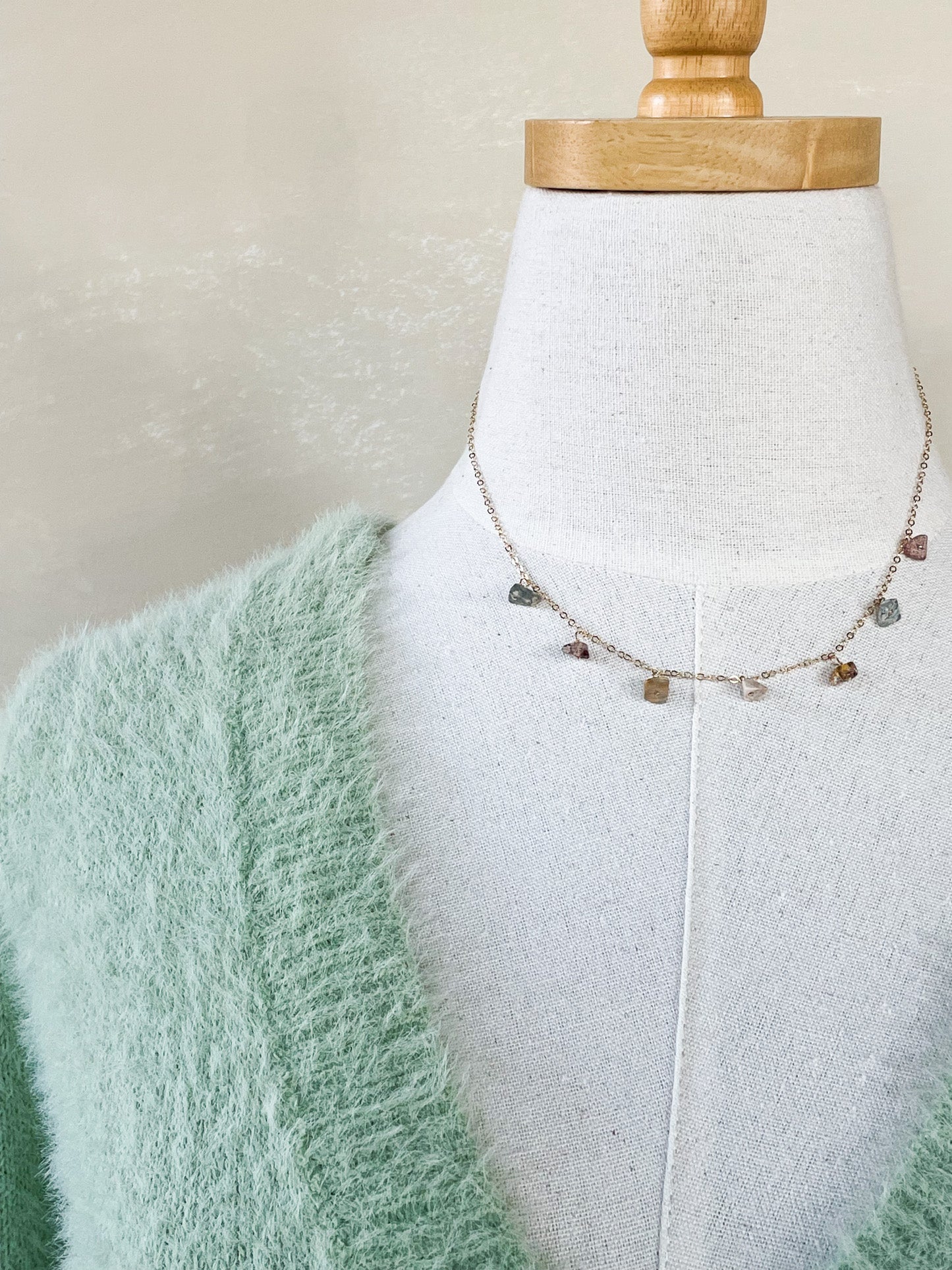 Jasper Chip Dangle Necklace