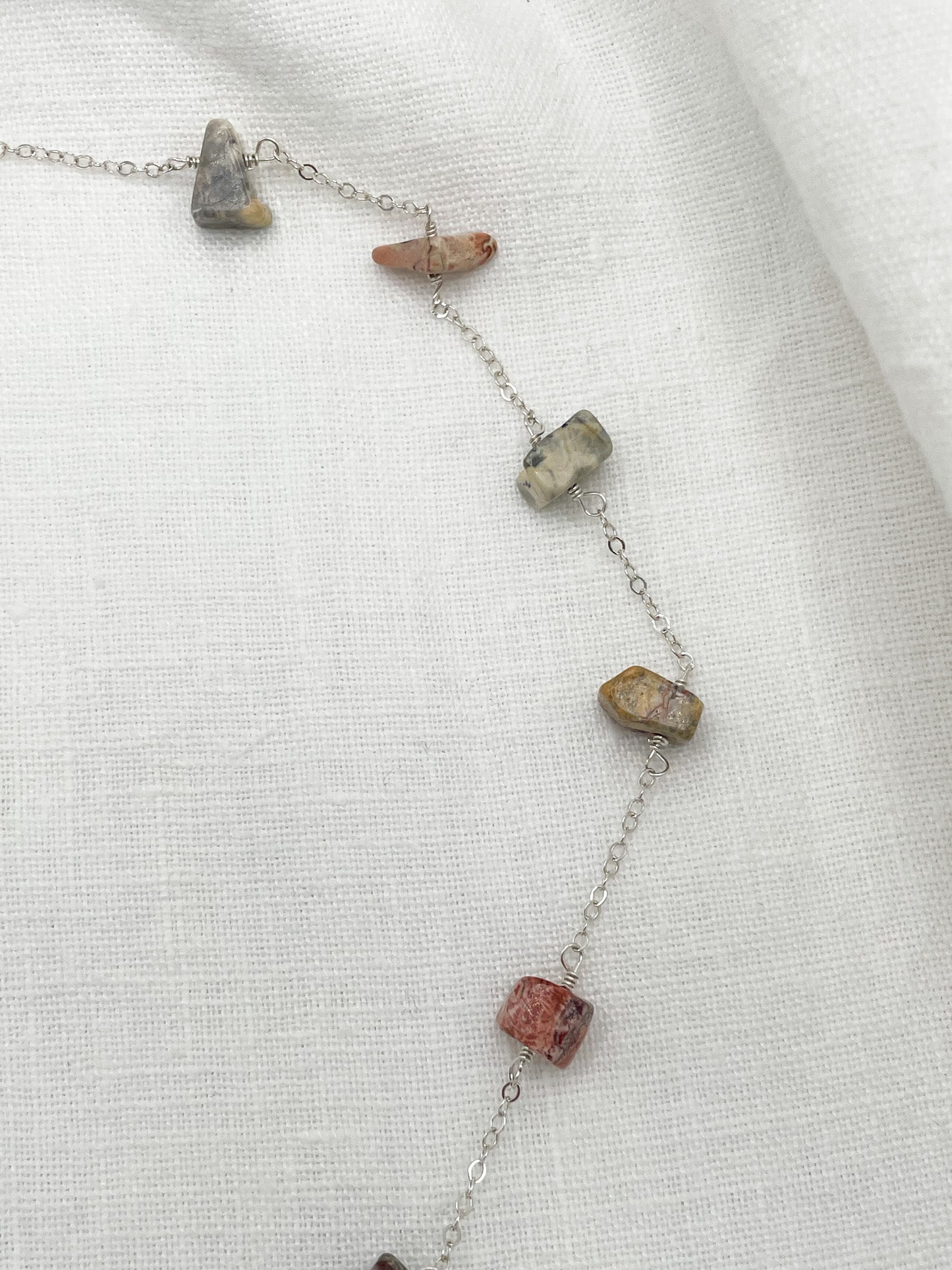 Jasper Chip Eternity Necklace