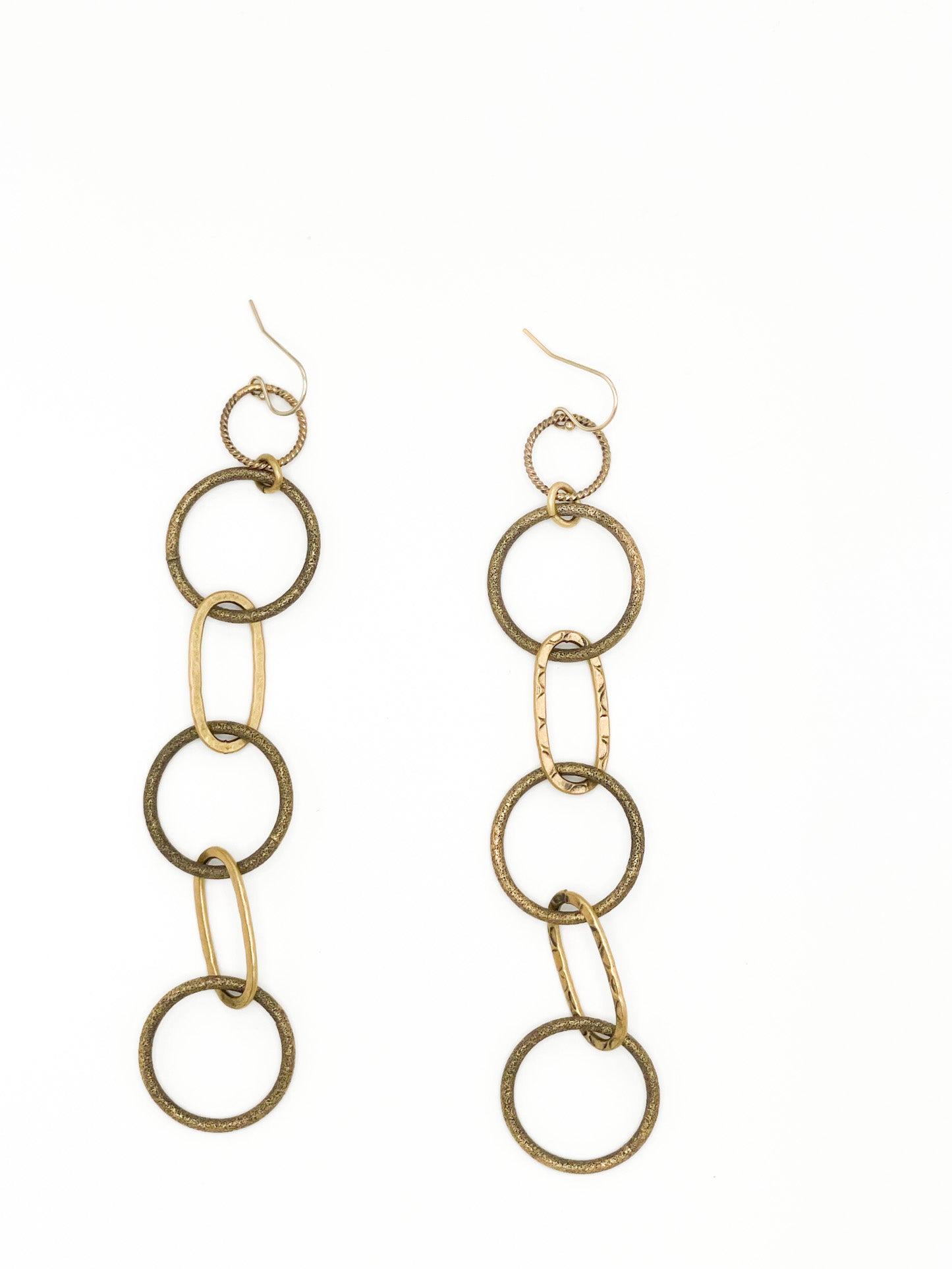 Two-Toned Chain Link Earrings