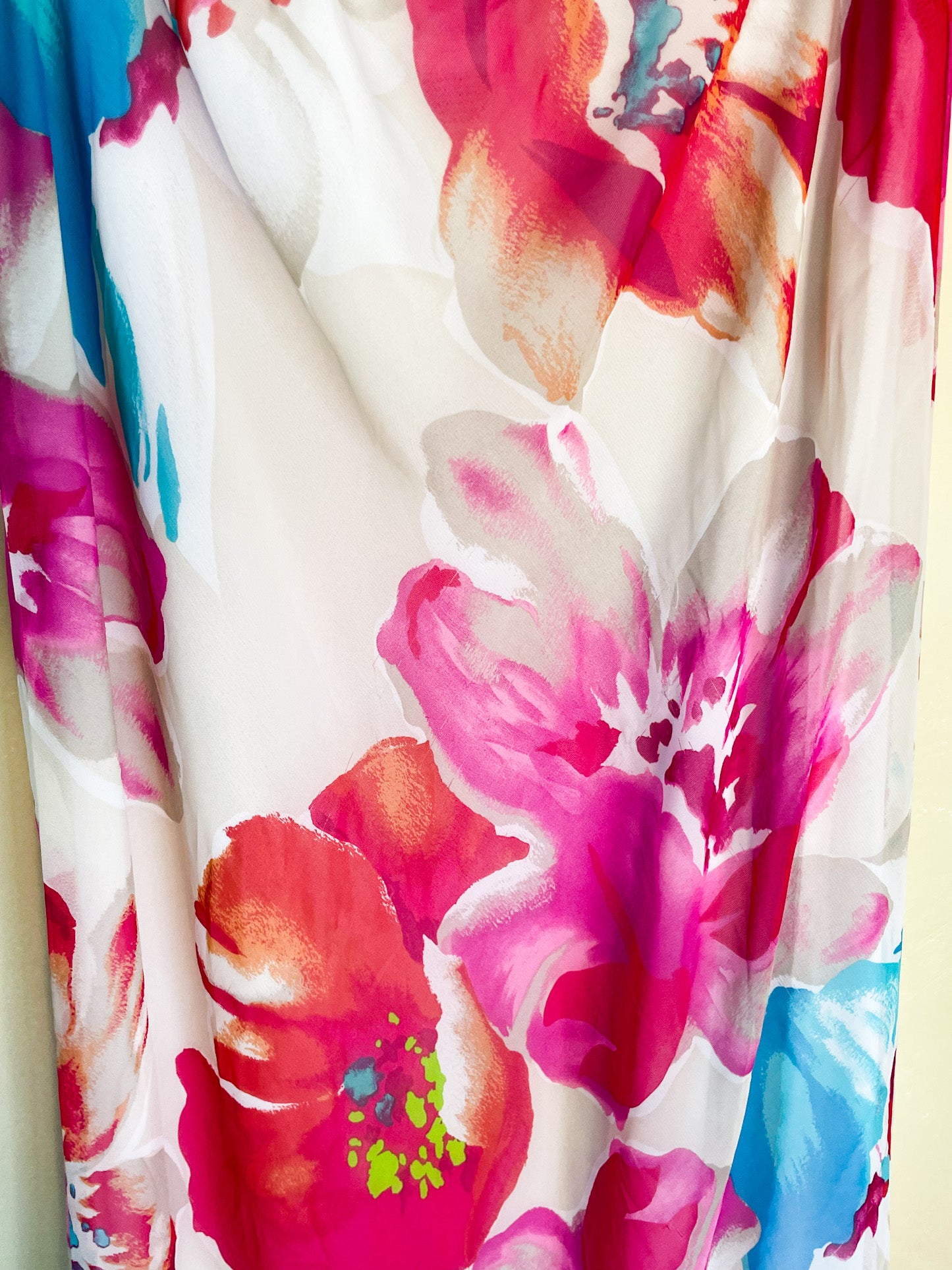 Vintage Bright Floral Maxi Skirt