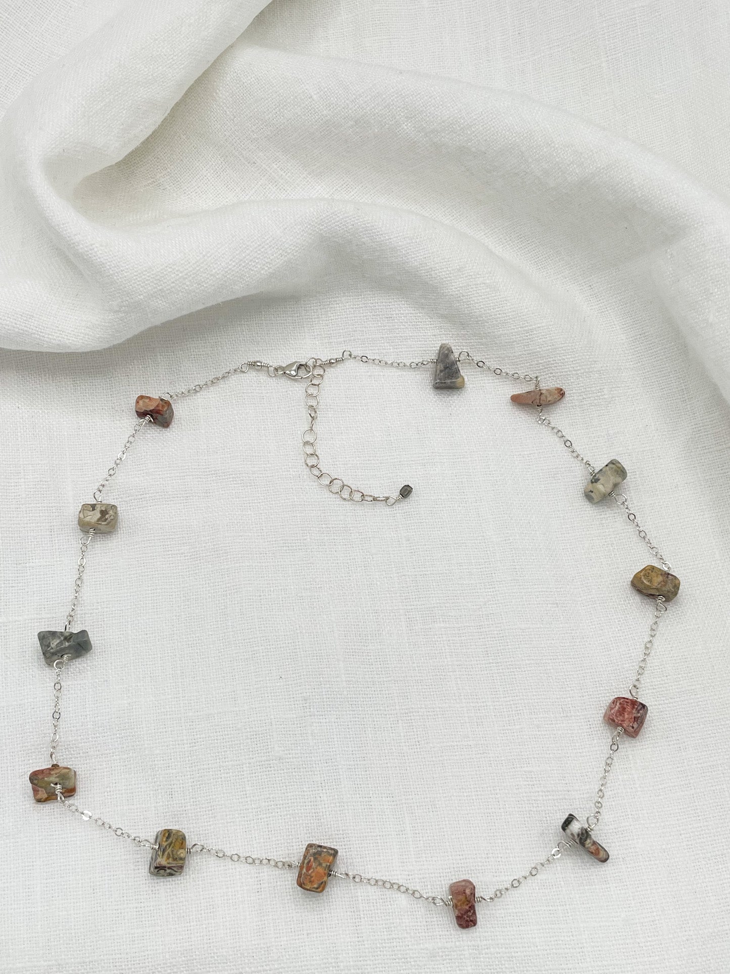 Jasper Chip Eternity Necklace