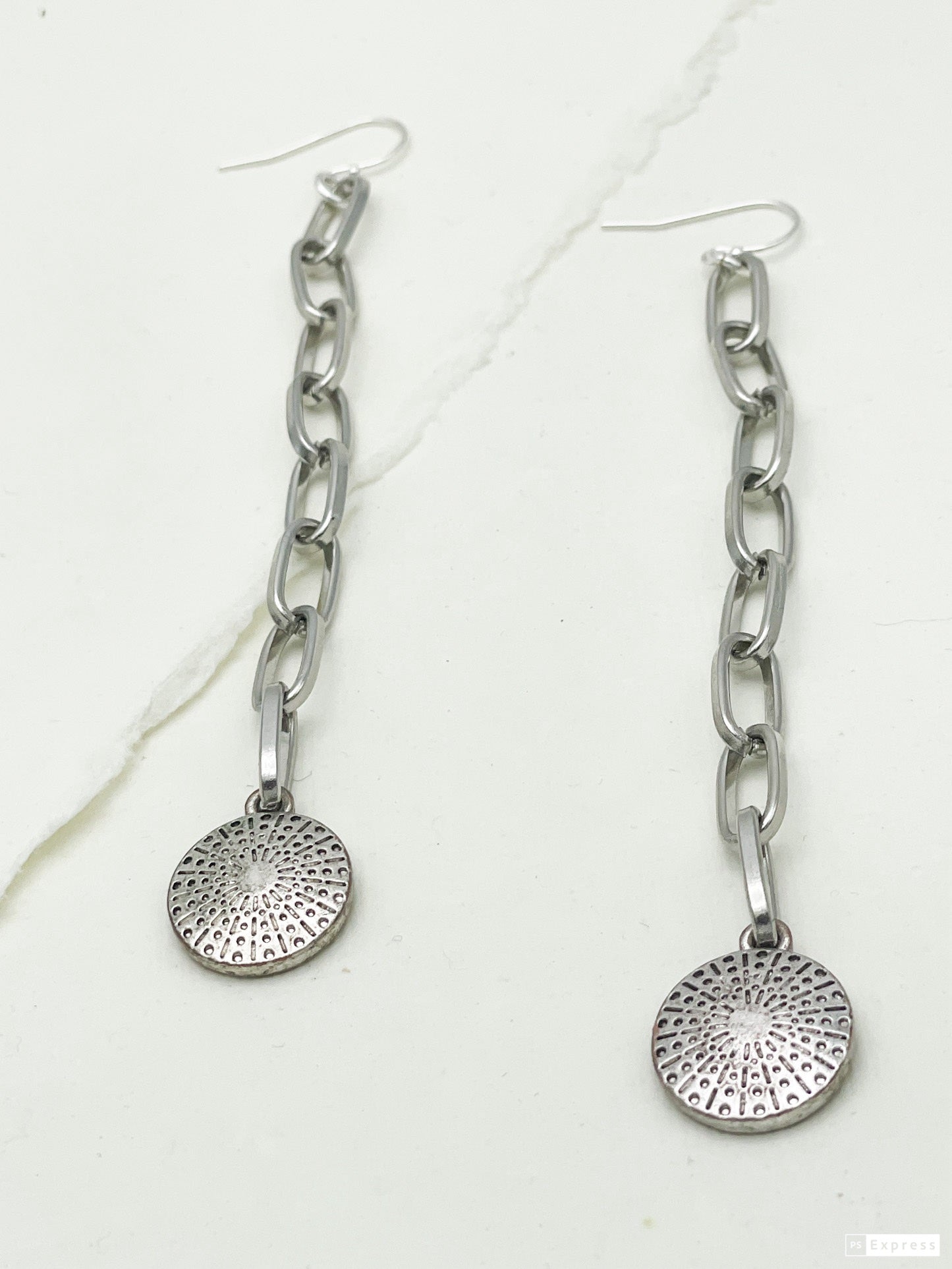 Silver Medallion Earrings