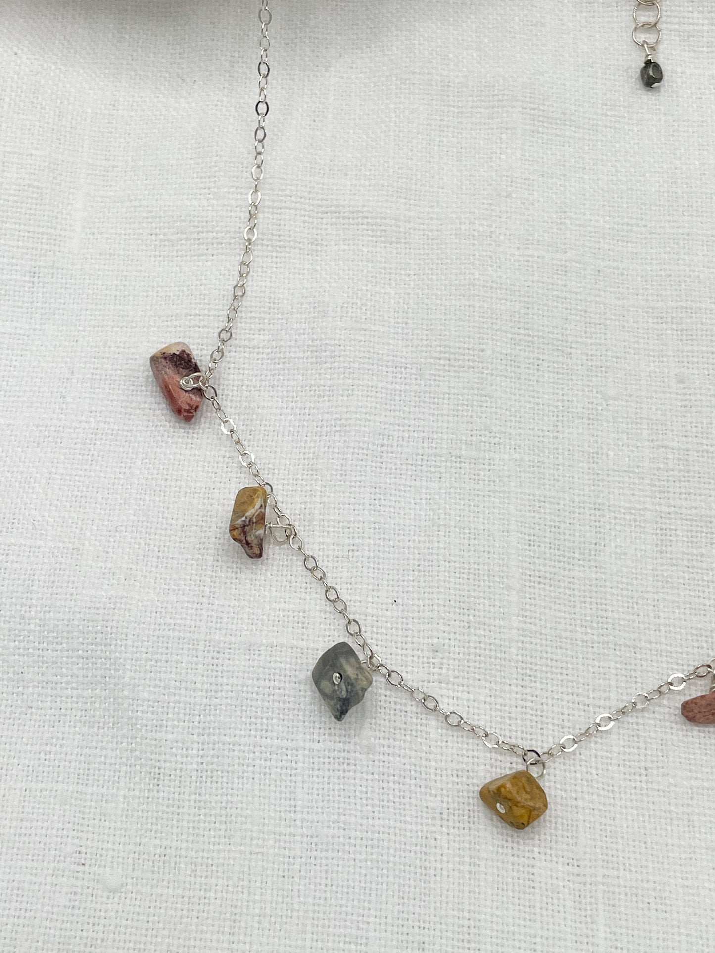 Jasper Chip Dangle Necklace