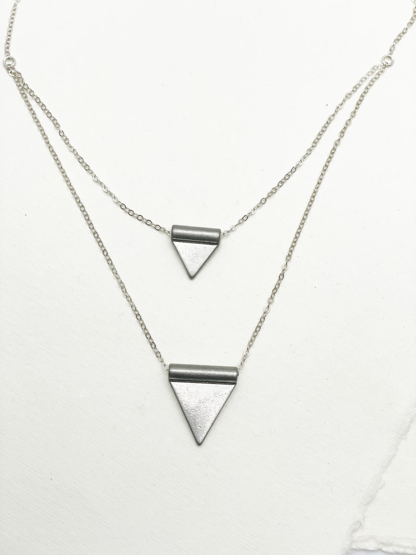 Double Triangle Necklace